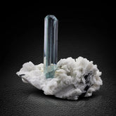 Free Standing Aquamarine on Albite